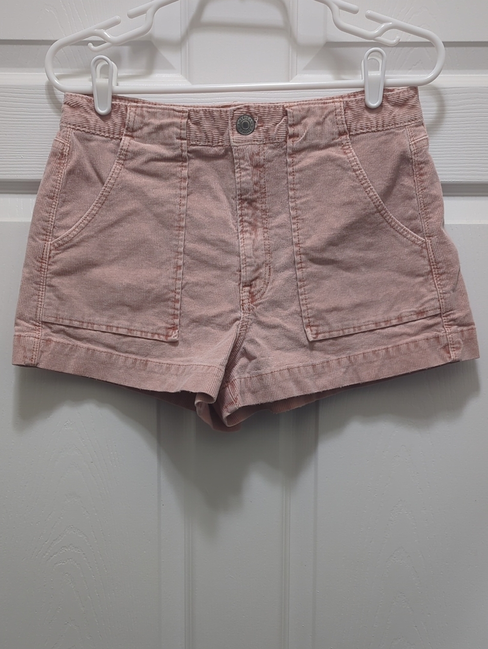 American Eagle Light Pink Corduroy Shorts 8